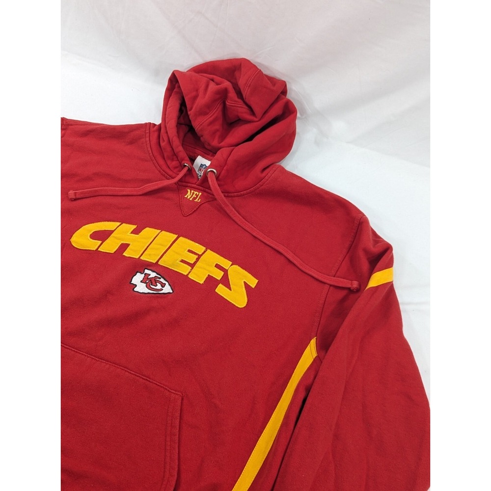 NFL Kansas City Chiefs Hoodie Sweatshirt Red Yellow w/ Logo - Medium